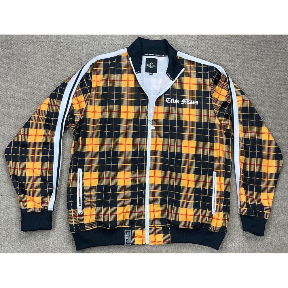 R.S.1NE Men's Plaid Full Zip Jacket Size XL‎